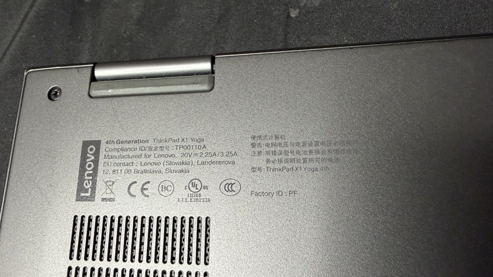 Lenovo ThinkPad X1 Yoga Gen 4 i5-10210U 16GB 512GB SSD Win 10