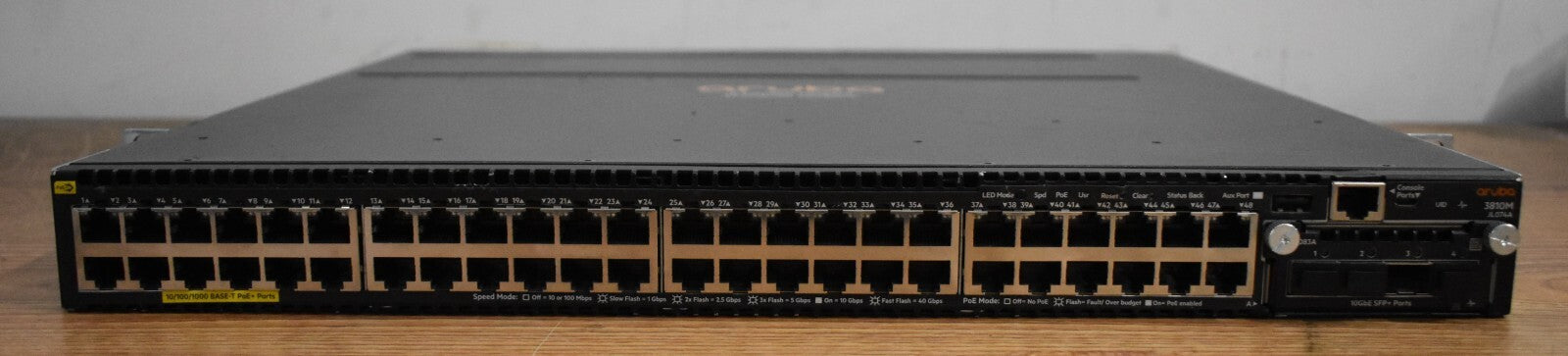 HP Aruba 3810M JL074A 48-Port PoE+ Managed Switch *Tested* w/ JL083A single PSU