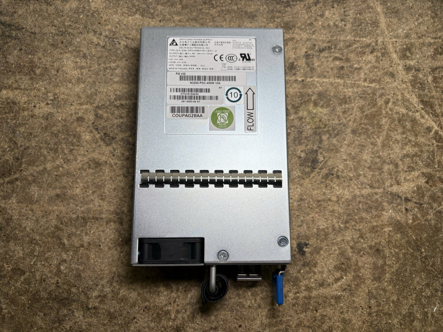 Cisco N2200-PDC-400W EDPS-400BB A 400W DC power supply for Cisco Nexus N3K