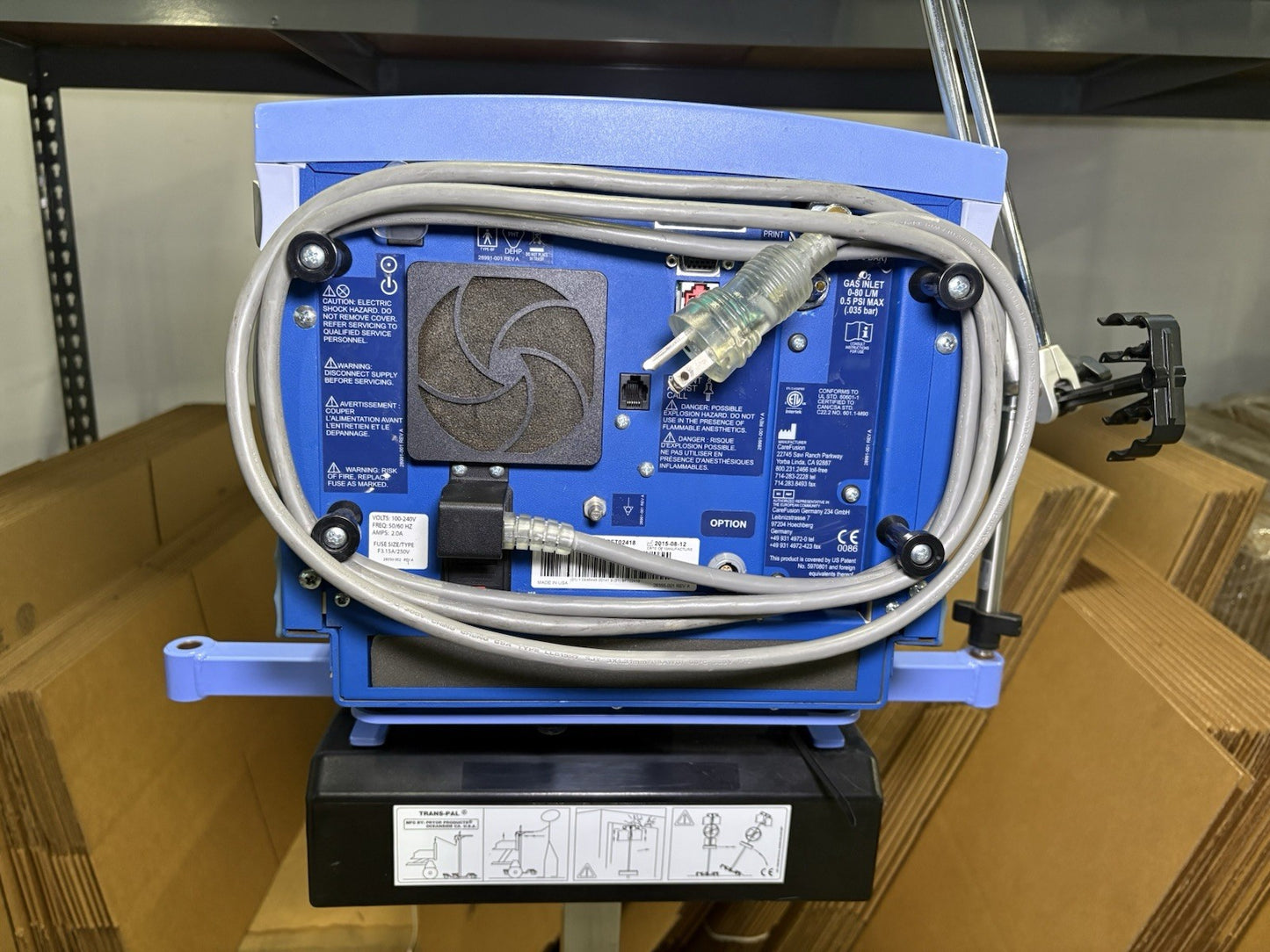 Carefusion Vela T Bird Series Ventilator System Model 16532-00  *READ*