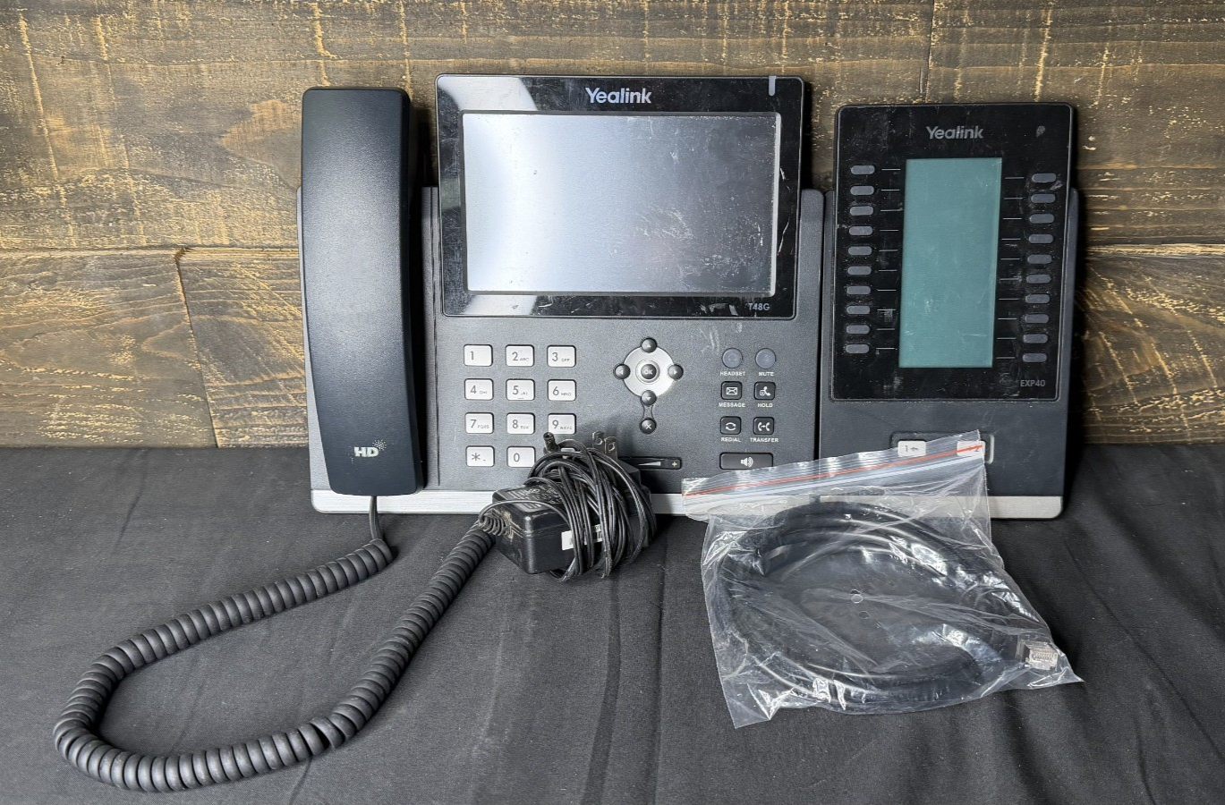 *Lot Of 2* Yealink SIP-T48G Gigabit IP Phone - Black- *Comes With extension*