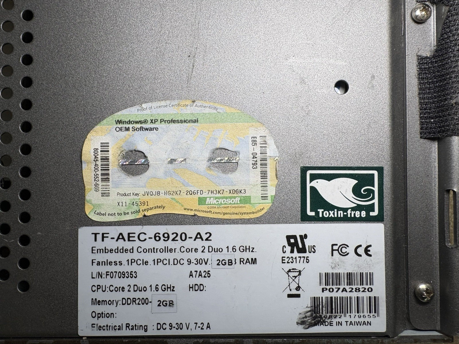 BOXER INDUSTRIAL EMBEDDED CONTROL PC TF-AEC-6920-A2