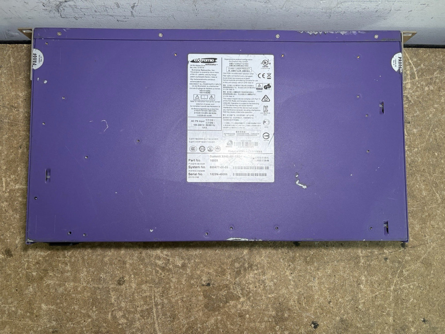 Extreme Summit X440-48T-10G 48-Ports Switch With Rack Ears