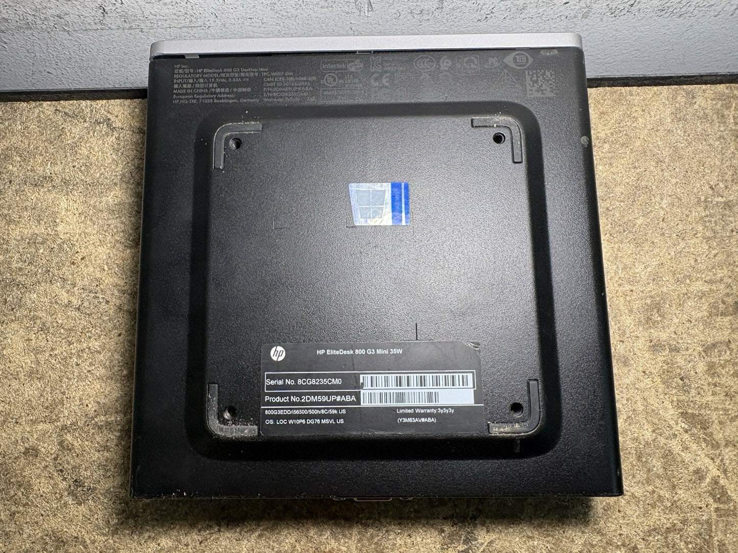 HP EliteDesk 800 G3 Mini PC i5-6500T 2.50GHz RAM 8GB No SSD