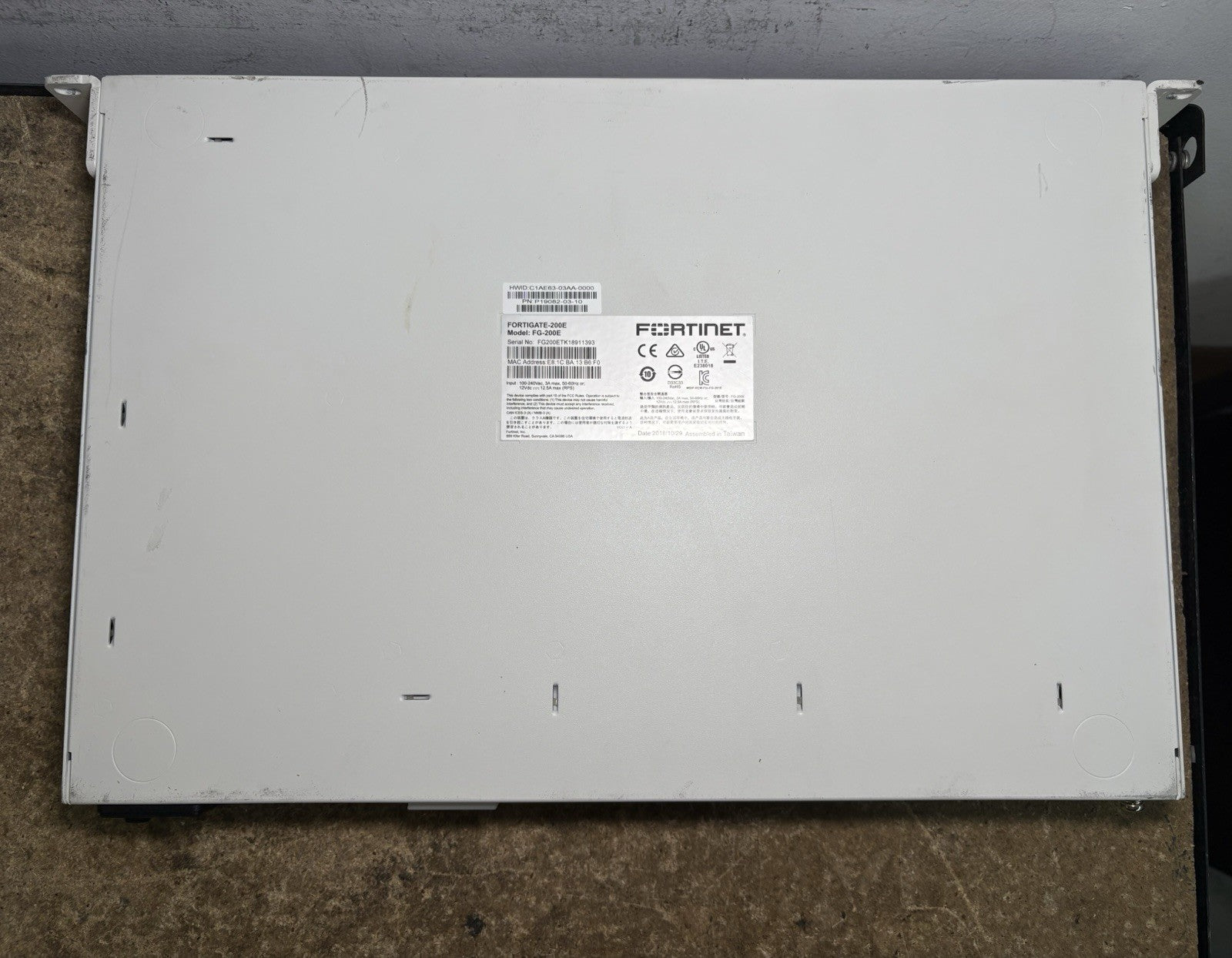 Fortinet FortiGate 200E FG-200E Network Security / Firewall Appliance