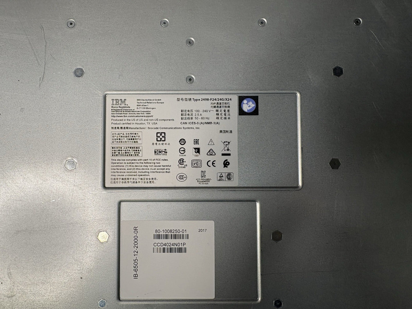 IBM Brocade Fibre Channel Switch SAN24B-5 IB-6505-12-2000-0R