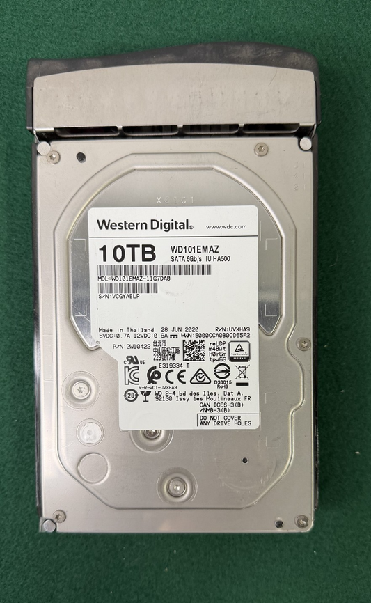 Western Digital WD101EMAZ-11G7DA0 10TB  HDD Hard Drive, 100% HEALTH