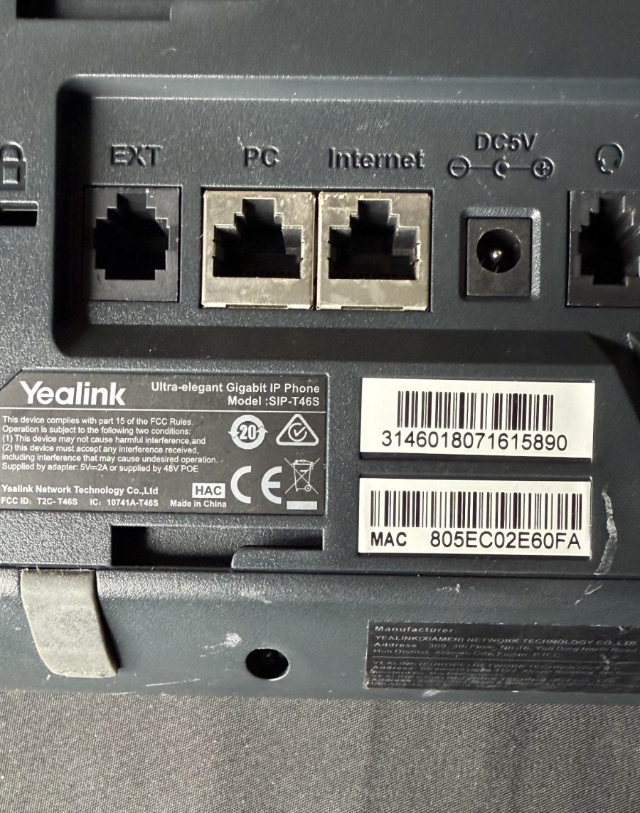 Yealink SIP-T46S Phones * Lot of 4*