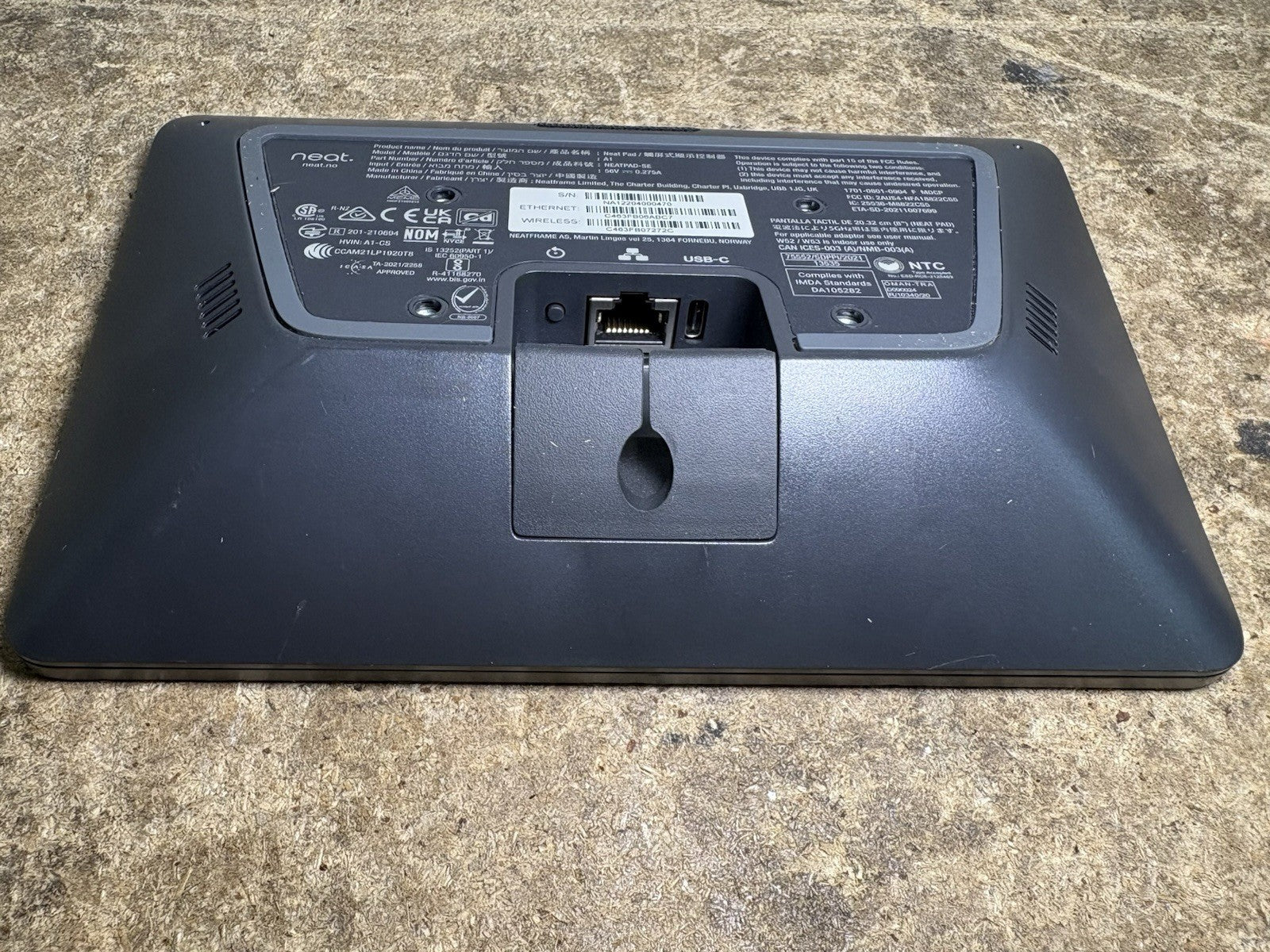 Neat Pad A1 NEATPAD-SE Touch Display Controller For Zoom Rooms Tablet Only Used
