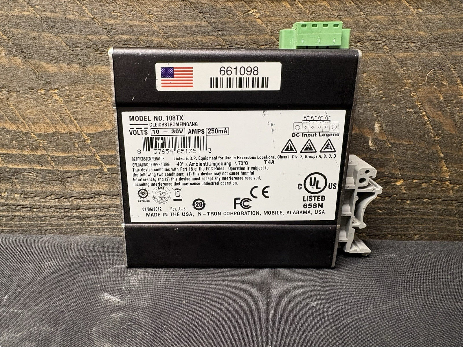 RED LION CONTROLS 108TX N-Tron Ethernet Switch 8-Port 250MA 10-30V