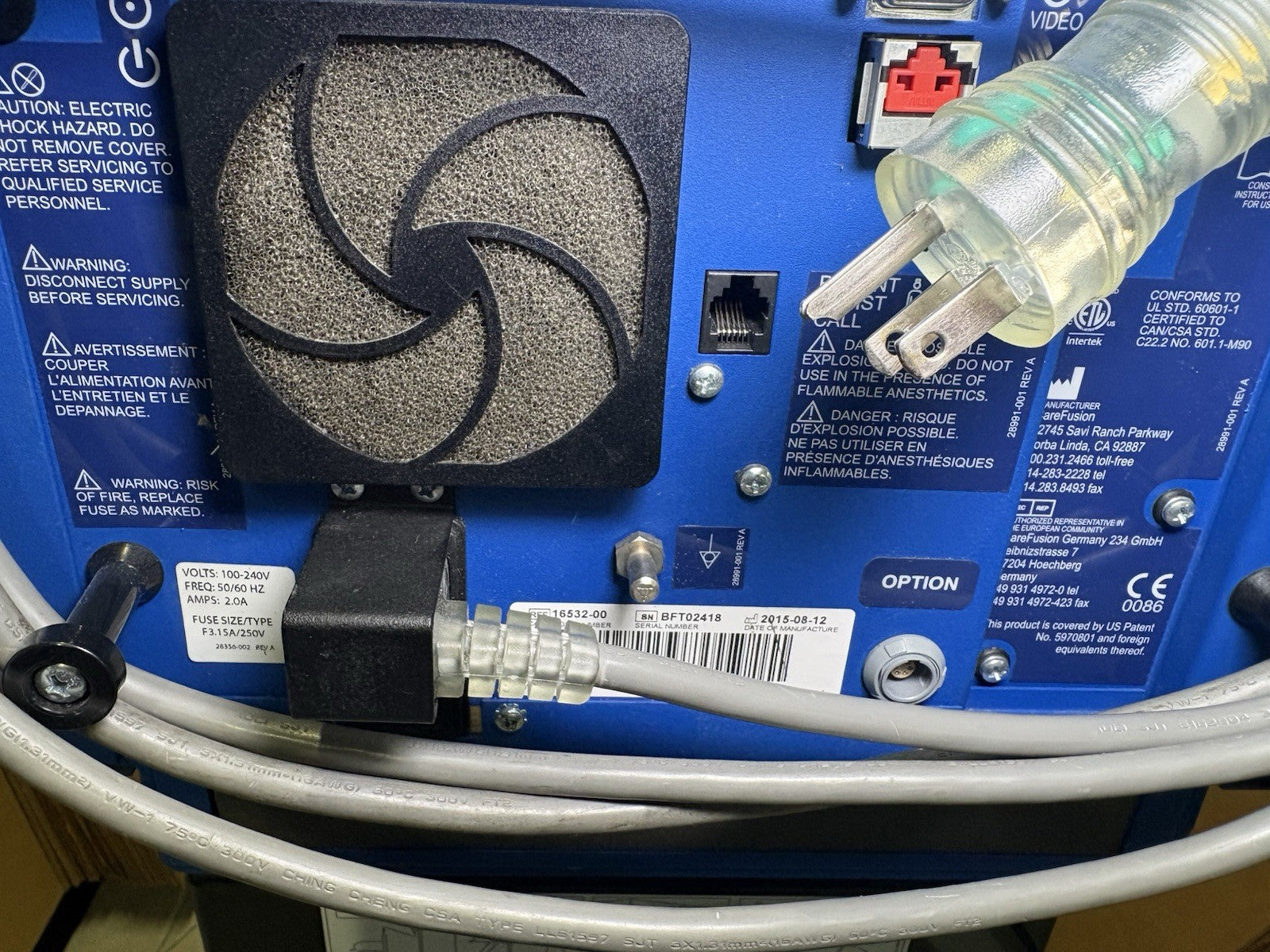 Carefusion Vela T Bird Series Ventilator System Model 16532-00  *READ*