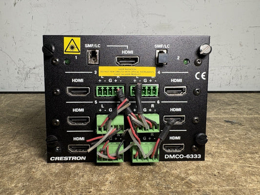 DMCO-6333 2 DM 8G SM Fiber w/1 HDMI & 6 HDMI w/6 Stereo Analog Audio Output Card