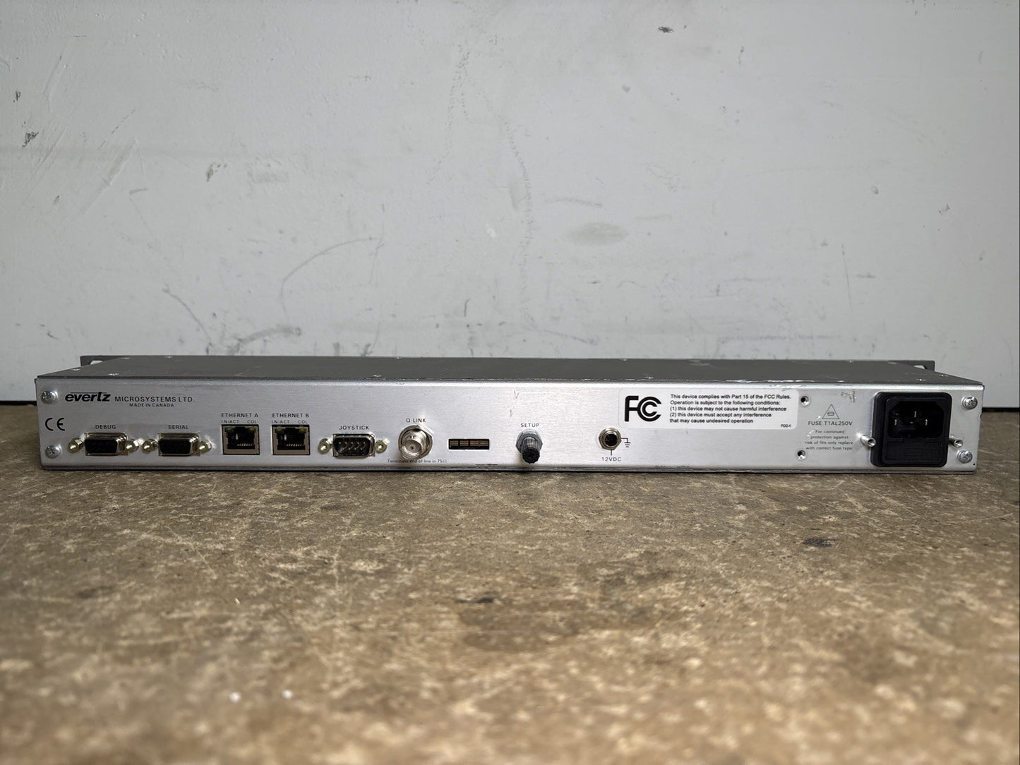 Evertz Quartz CP-1000E Intelligent Router Control Panel