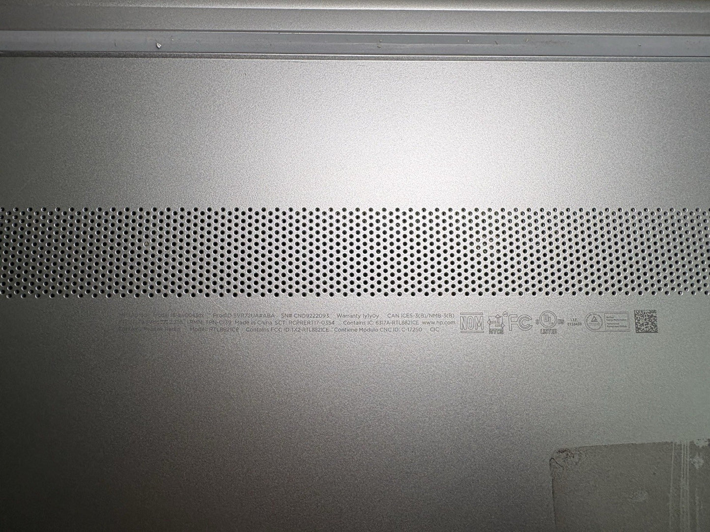 HP Laptop 15-DW0043DX i5-8265U 1.6GHz No Ram No SSD