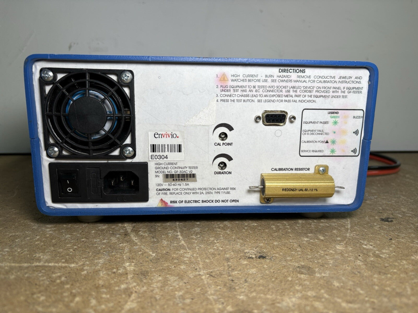 Compliance West GF-30AC 30A Ground Safety Tester
