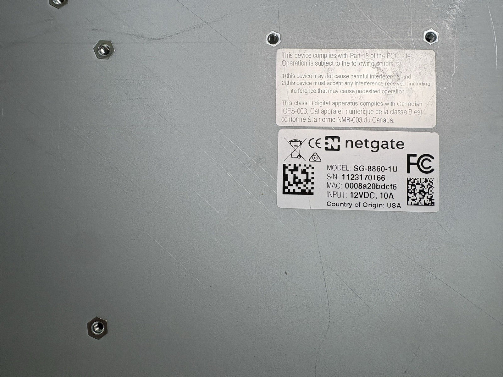 Netgate SG-8860-1u pfSense Security Gateway Appliance Firewall 8860 1U